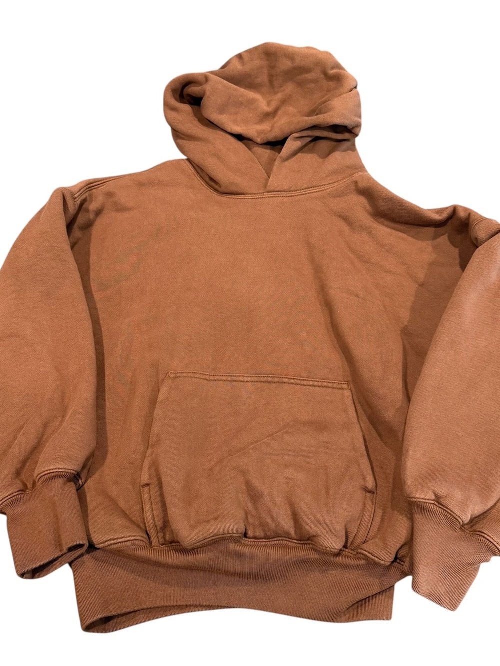 Yeezy double lined hoodie sweatshirt size M youth 8/9 brown unisex